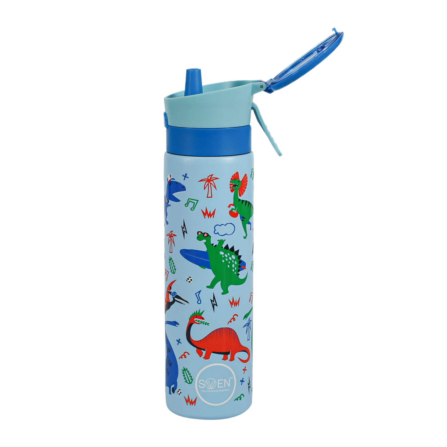 Insulated Stainless Steel Mist / Spray Bottle for kids , 600 ML , BLUE DINO