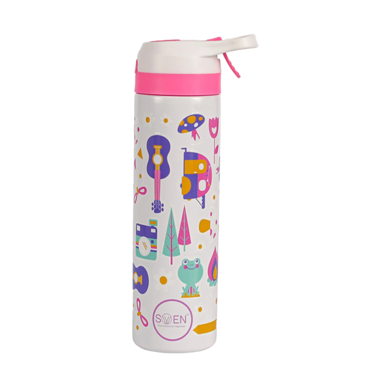 Insulated Stainless Steel Mist / Spray Bottle for kids , 600 ML , WHITE