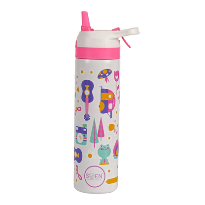 Insulated Stainless Steel Mist / Spray Bottle for kids , 600 ML , WHITE