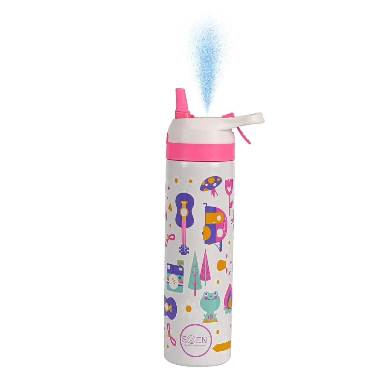 Insulated Stainless Steel Mist / Spray Bottle for kids , 600 ML , WHITE