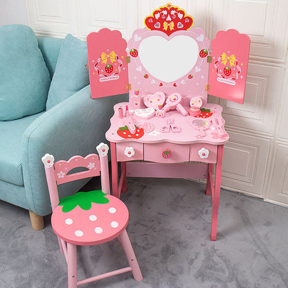 Big Size Wooden Pretend Play Dressing Table 3 Feet