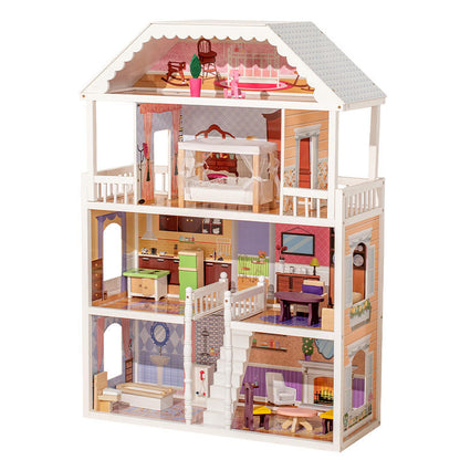 Big Size Wooden Pretend Play DollHouse 3.5 feet