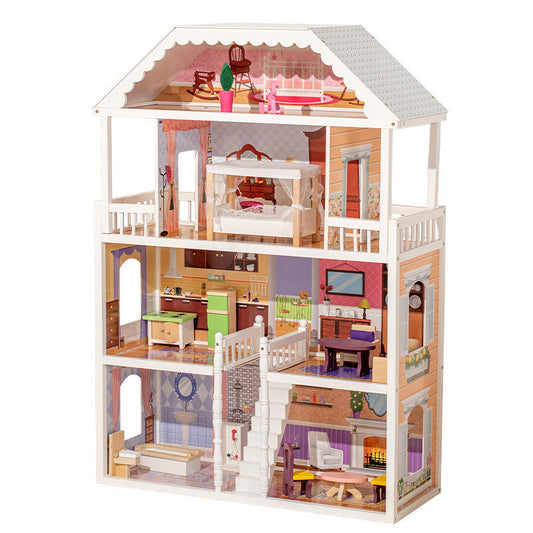Big Size Wooden Pretend Play DollHouse 3.5 feet