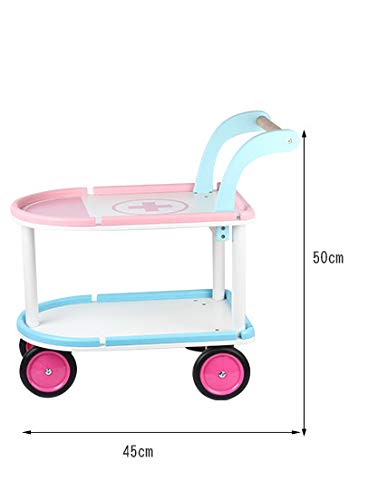 Toys Uncle Doctors Kit Medical Trolley Wooden Toy in with Wheels Role Play Fun Playset for Kids Boys Girls Age 3 Years and Up
