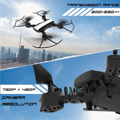Electrobotic Quad V18 Dual Camera | Position Locking Drone- White