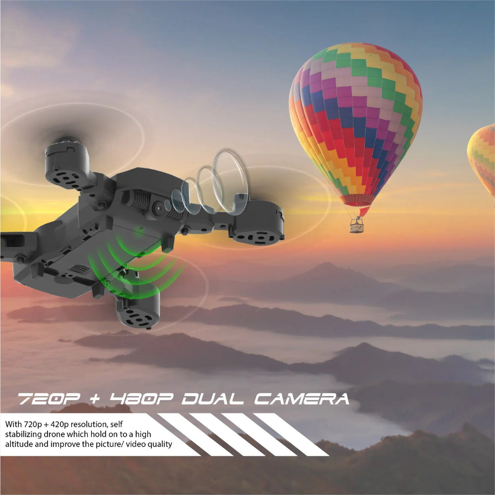 Electrobotic Quad V18 Dual Camera | Position Locking Drone- White