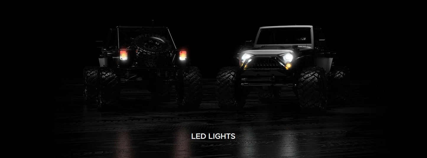 HyperGo H12Y 1:12 4WD Brushless RC Rock Crawler – Aluminum Alloy Jeep-Style Off-Road Remote Control Car with LED Lights