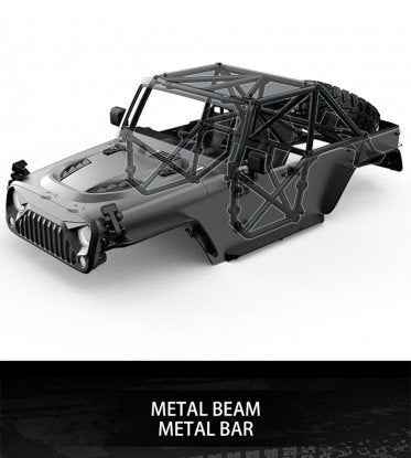 HyperGo H12Y 1:12 4WD Brushless RC Rock Crawler – Aluminum Alloy Jeep-Style Off-Road Remote Control Car with LED Lights