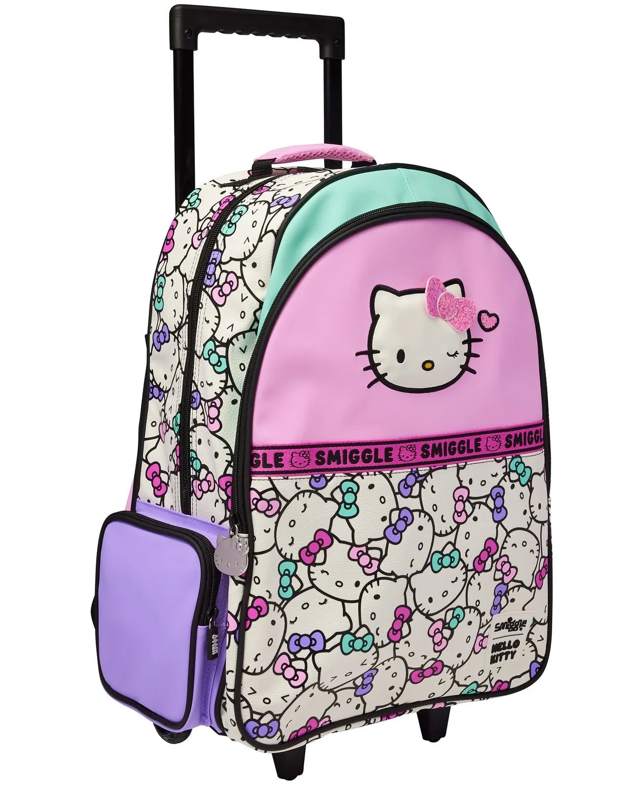 Smiggle Kids Trolley School Bag with Wheels - HELLO KITTY