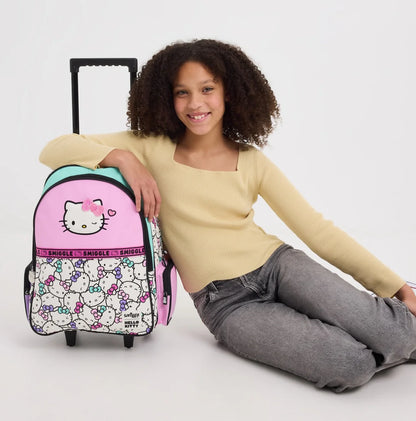 Smiggle Kids Trolley School Bag with Wheels - HELLO KITTY