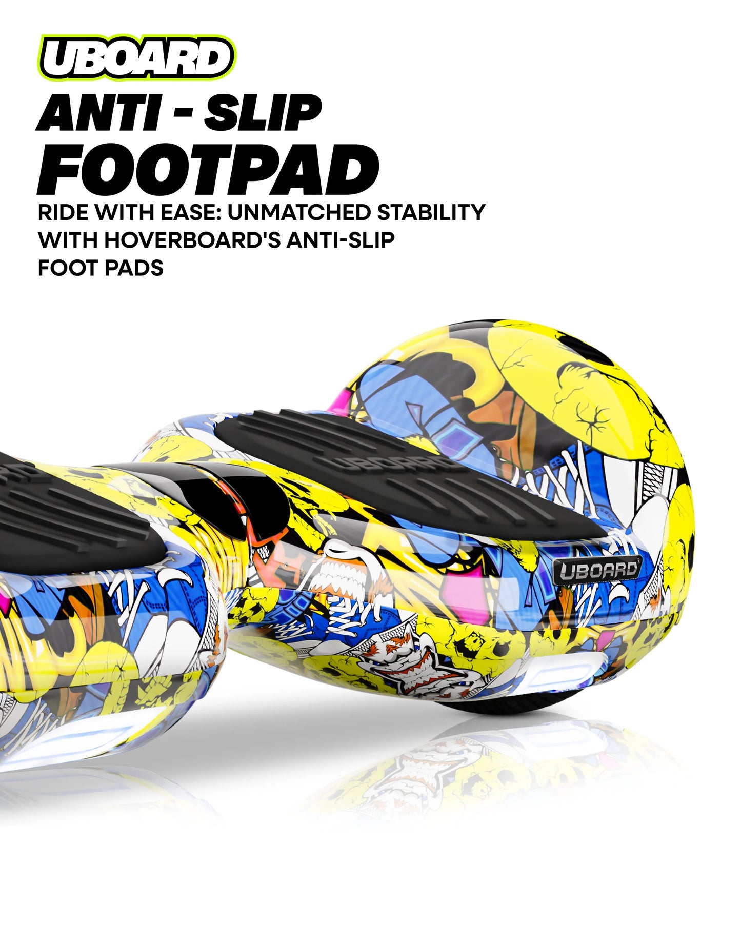 Uboard Classic 6.5 hoverboard with dual motors, 12 km/h speed & Bluetooth speaker. Self-balancing, safe & fun ride for kids and adults