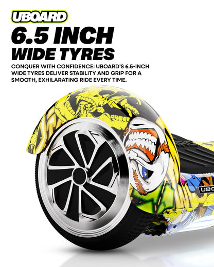 Uboard Classic 6.5 hoverboard with dual motors, 12 km/h speed & Bluetooth speaker. Self-balancing, safe & fun ride for kids and adults