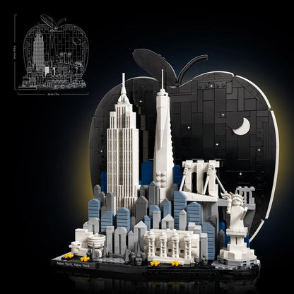 LEGO® Architecture New York City – The Big Apple - Model Kit - NYC Travel Decor for Ages 18+ - 21066
