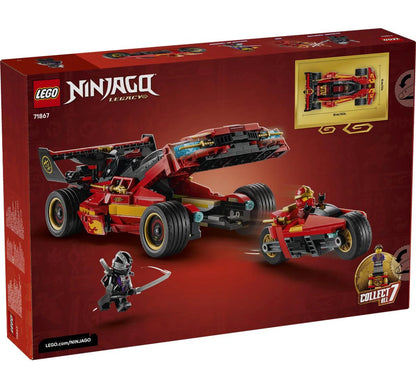LEGO NINJAGO 71867 X-1 Ninja Charger 15th Anniversary with 3 Minifigures - TV Show Building Set for 14Y+