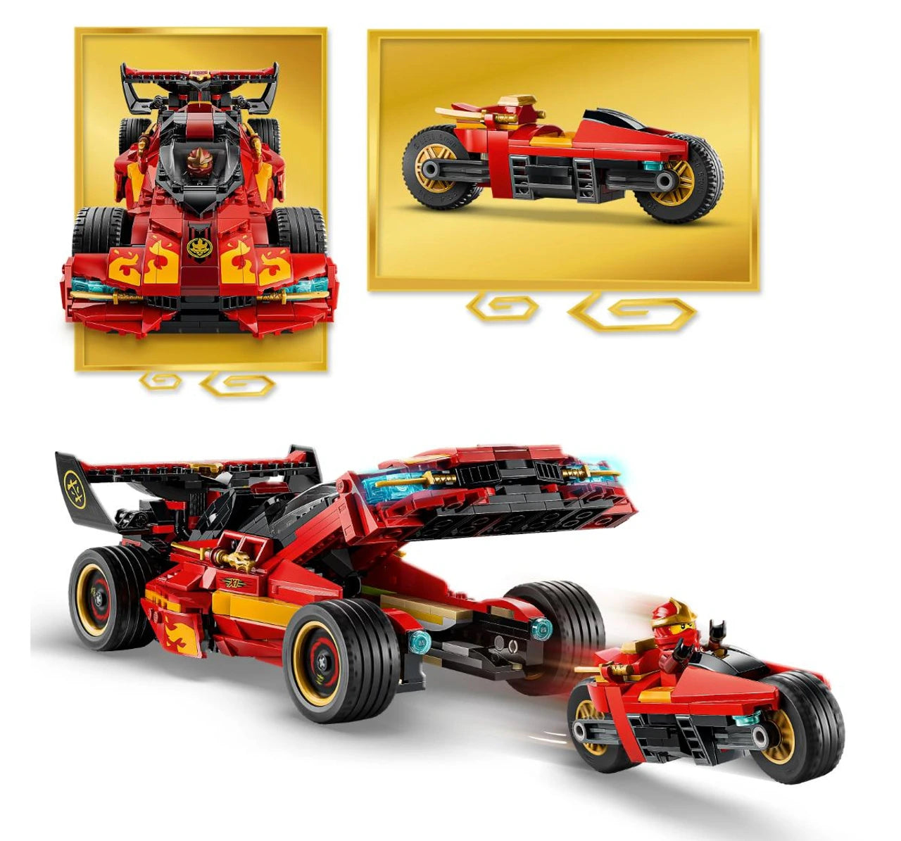 LEGO NINJAGO 71867 X-1 Ninja Charger 15th Anniversary with 3 Minifigures - TV Show Building Set for 14Y+