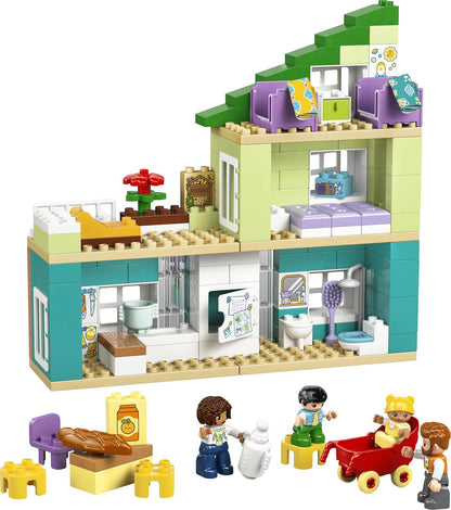 LEGO DUPLO Town 3 in 1 Modern Family House with Figures - Toddlers Dollhouse Building Kit - 10470