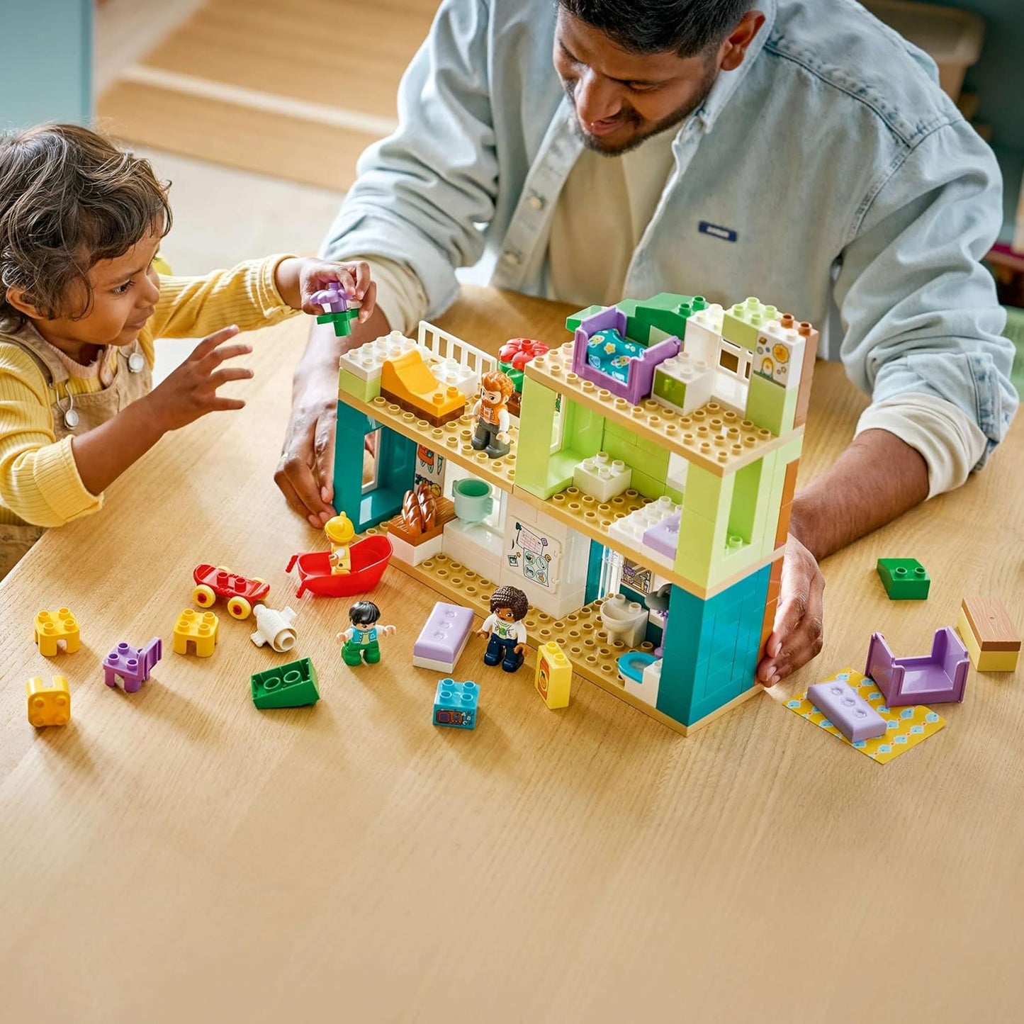 LEGO DUPLO Town 3 in 1 Modern Family House with Figures - Toddlers Dollhouse Building Kit - 10470