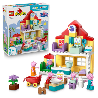 LEGO® DUPLO® Peppa Pig Family House Building Kit with Full Family of 5 Peppa Pig Figures - 10467