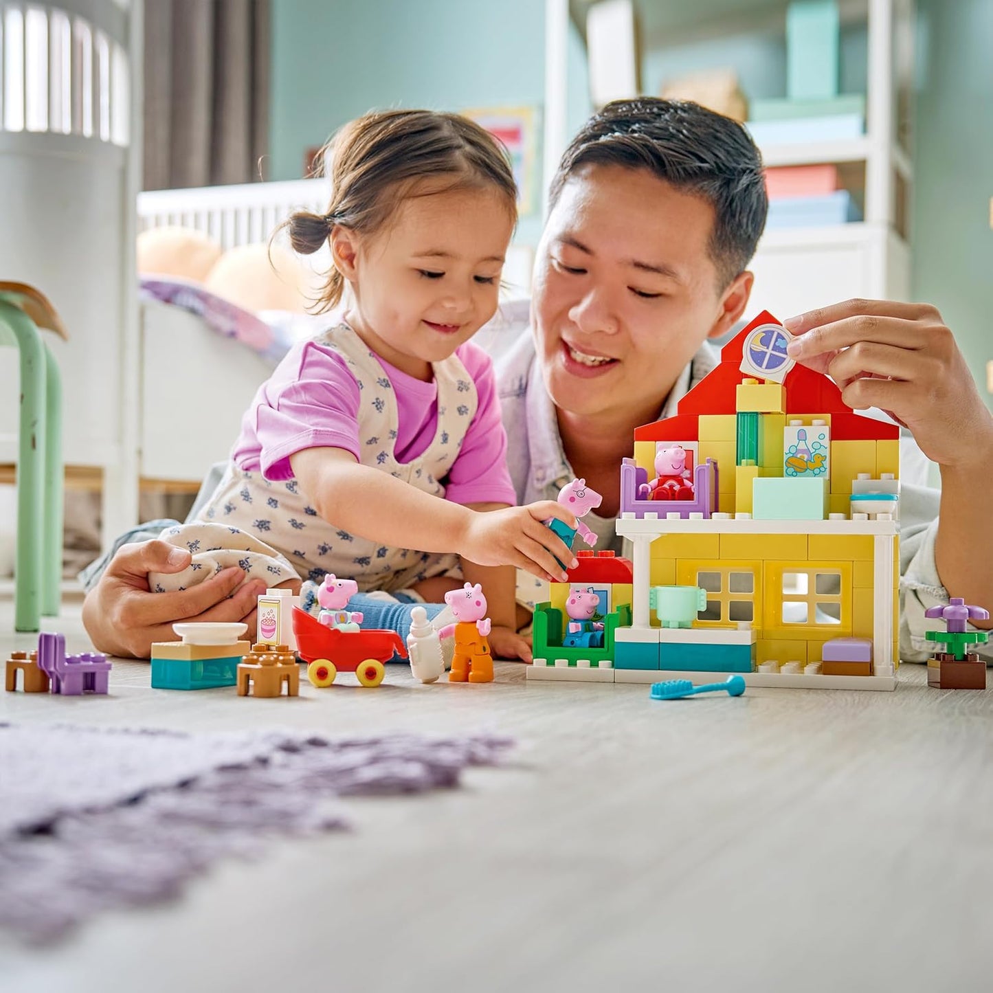 LEGO® DUPLO® Peppa Pig Family House Building Kit with Full Family of 5 Peppa Pig Figures - 10467