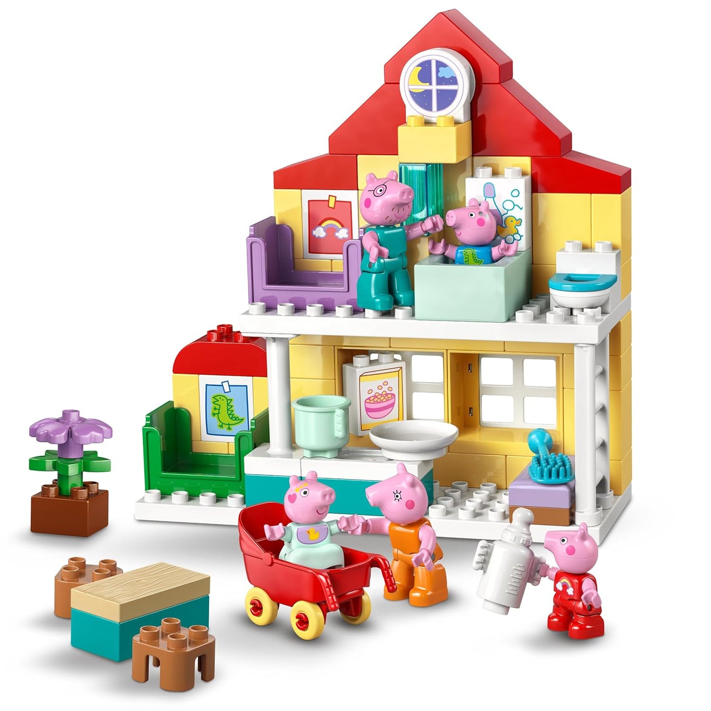 LEGO® DUPLO® Peppa Pig Family House Building Kit with Full Family of 5 Peppa Pig Figures - 10467