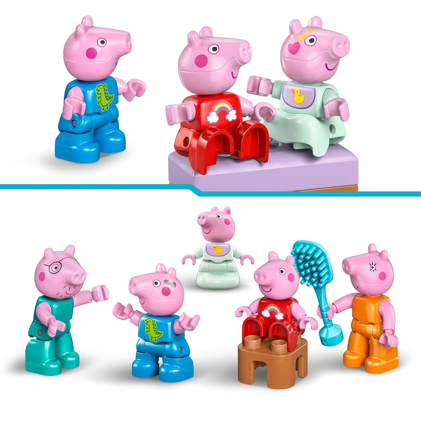 LEGO® DUPLO® Peppa Pig Family House Building Kit with Full Family of 5 Peppa Pig Figures - 10467