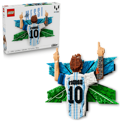 LEGO Editions 43018 Lionel Messi – Celebration Soccer Room Decor - Building Set for Teens 14Y+