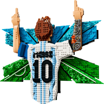 LEGO Editions 43018 Lionel Messi – Celebration Soccer Room Decor - Building Set for Teens 14Y+