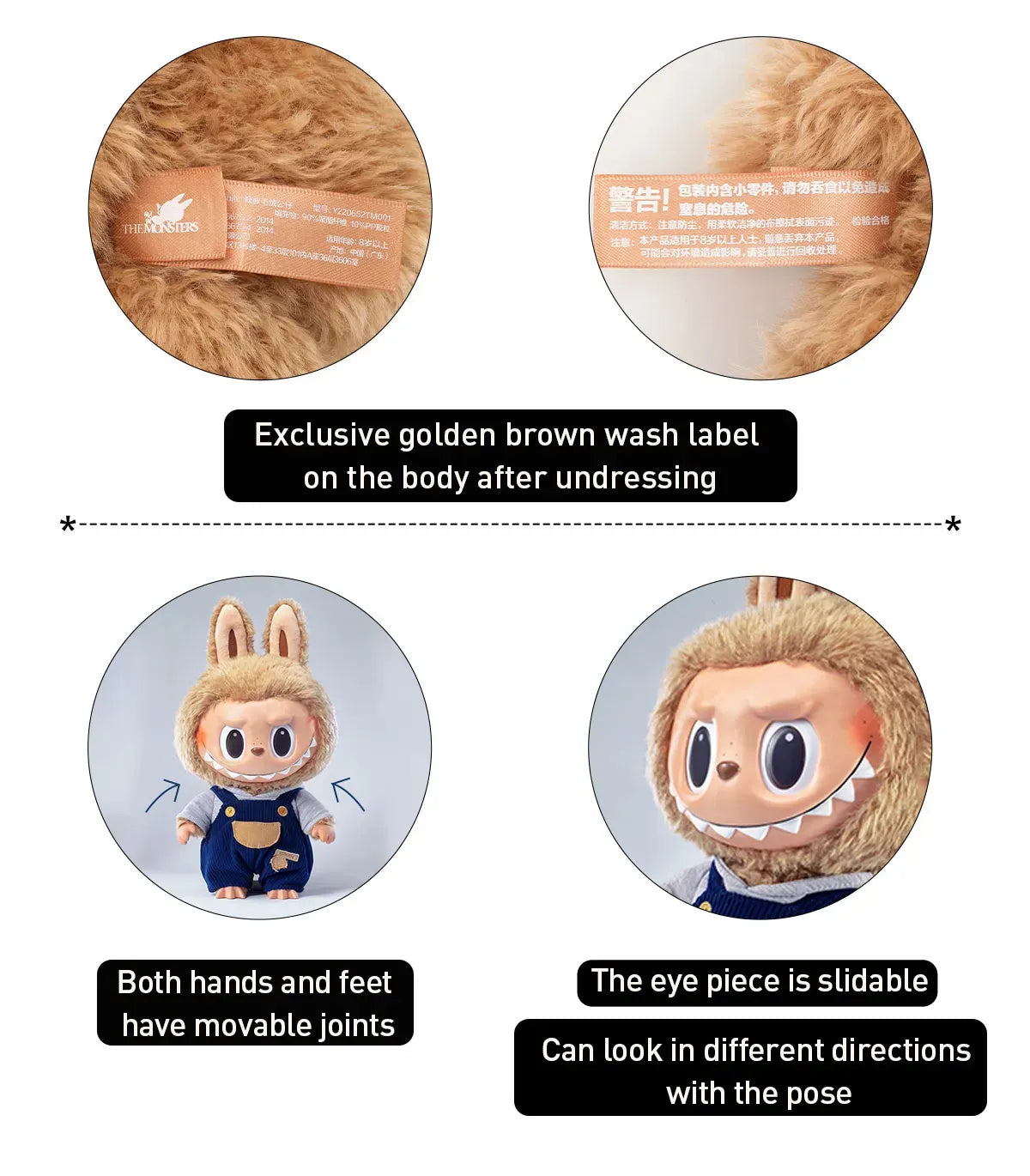 Big Size 37 Cm Labubu Time to Chill-Vinyl Plush Doll
