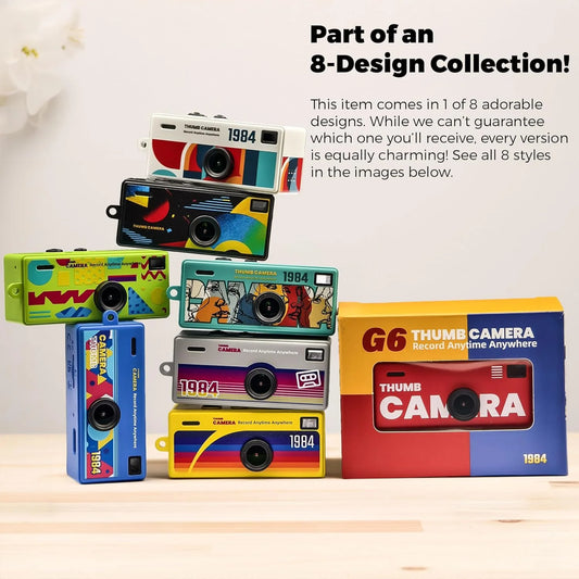 Mini Retro Keychain Digital Camera – 1080P HD Video & Photo, 5 Fun Filters, 8GB Storage Included (Assorted Designs)