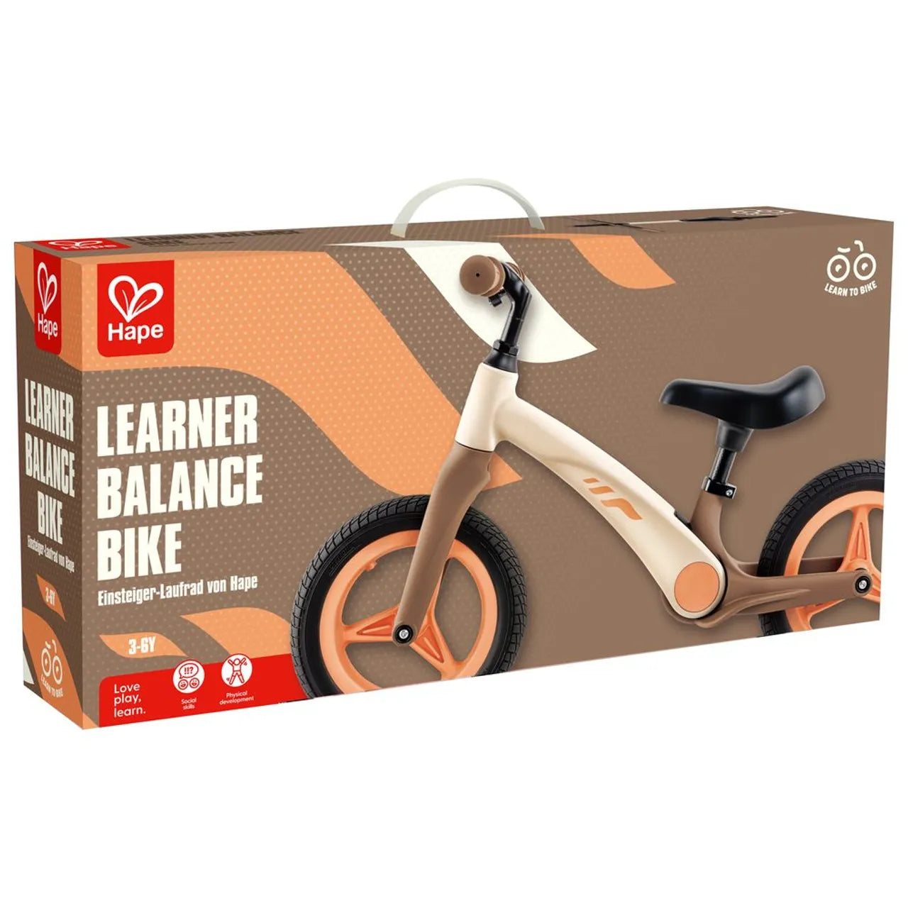 Hape - Lightweight Learner Balance Bike / Cycle  - Beige