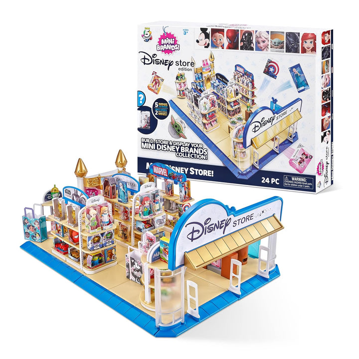 5 SURPRISE- Mini Brands Disney Store Toy Store with 2 Exclusive Miniatures