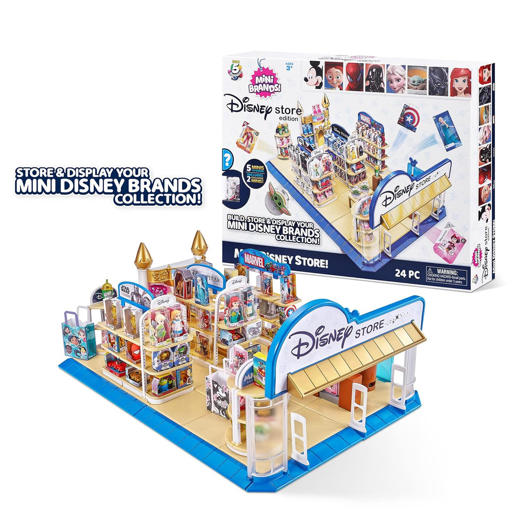 5 SURPRISE- Mini Brands Disney Store Toy Store with 2 Exclusive Miniatures