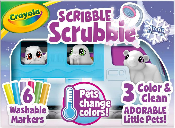 Crayola Scribble Scrubbie Pets Arctic Snow Explorer, Color & Wash Creative Toy