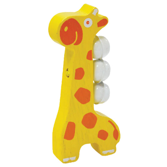 Bell Giraffe| Kids small toys| Made of Rubber wood | Made in Thailand