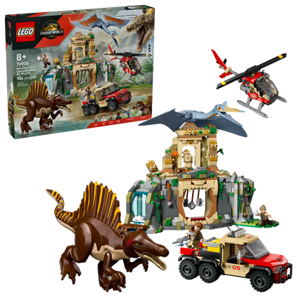 Lego 76976 Jurassic World Spinosaurus & Quetzalcoatlus Air Mission (984 Pieces)