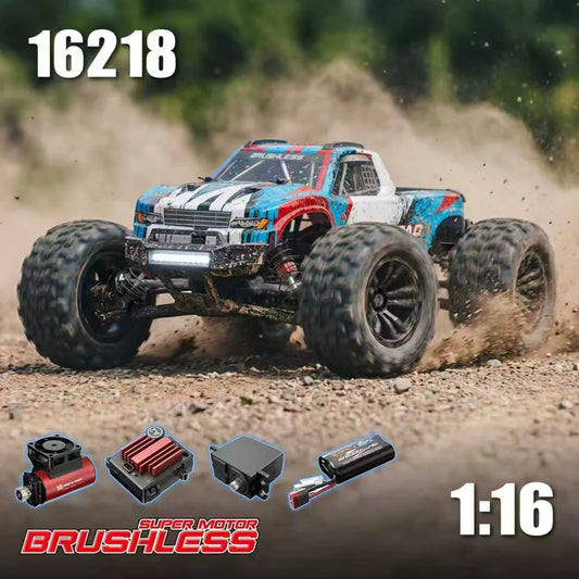 HyperGo 16218 1:16 4WD Brushless RC Monster Truck – Hobby Grade 45 Km/h High-Speed Off-Road Remote Control Car