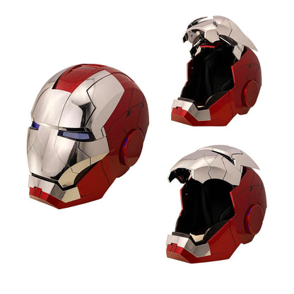 buy iron man helmet india Gold Auto King Iron-Man MK5 Light-Up Eye with Voice, Touch & Remote Control Machine sound system 10.4 control modes Wearable Iron man Mk3 helmet