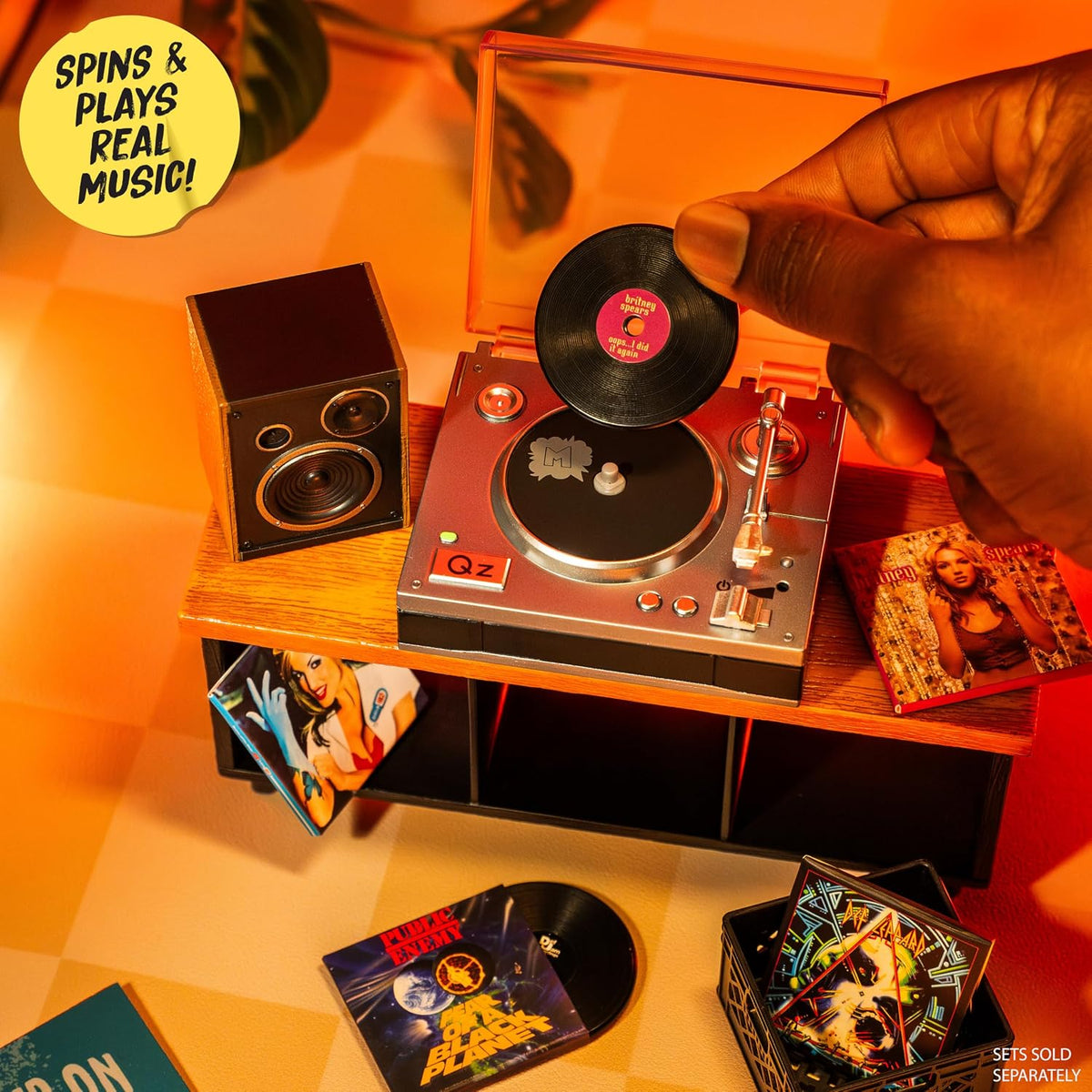 MGA’s Miniverse Real Music Mini Record Player with Beethoven Vinyl – Collectible Music Set