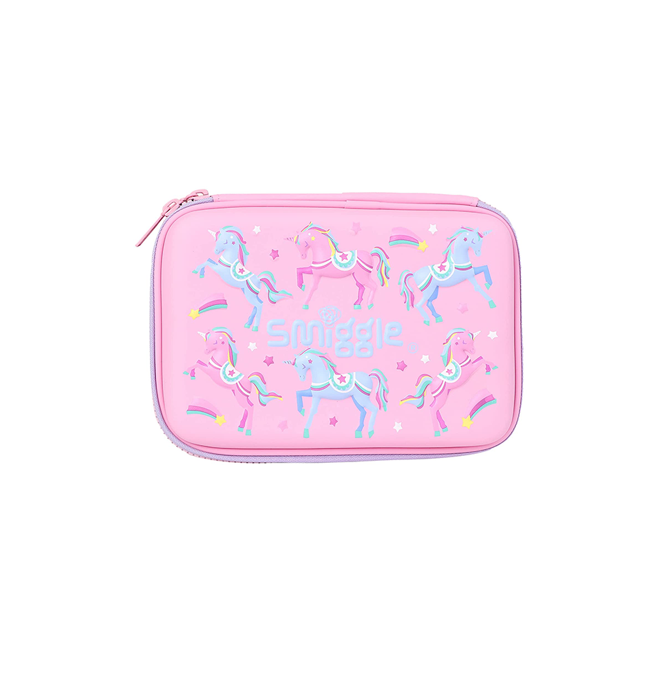 PESmiggle (Pink Unicorn Hardtop Pencil case/Pouch for Kids)