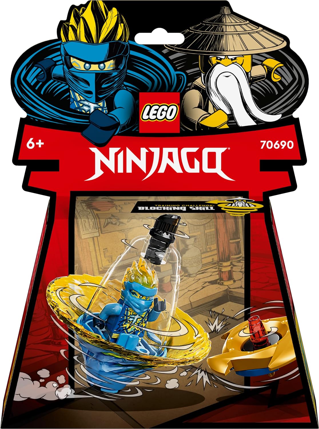 LEGO NINJAGO 70690 Jay’s Spinjitzu Ninja Training Spinner Set, 25 Pieces, 6+
