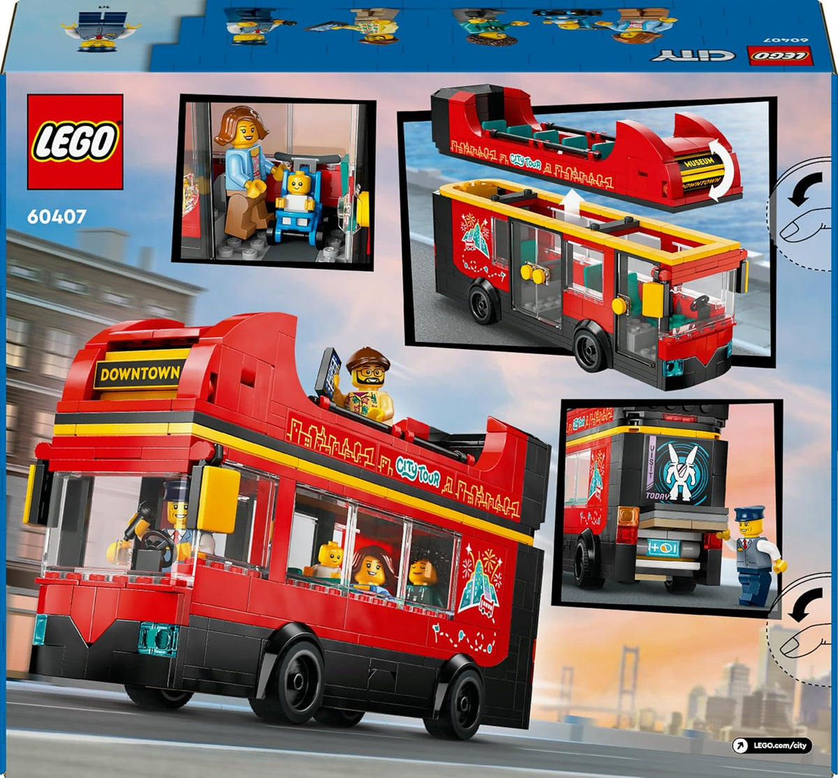 LEGO City 60407 Double-Decker Sightseeing Bus Building Set