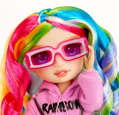 Rainbow High Creative Crystals Fashion Doll with DIY Crystal Accessories – Collectible Doll