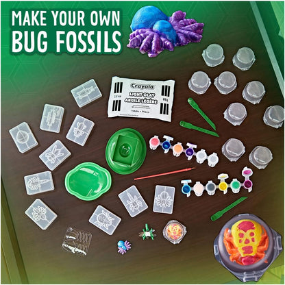 Crayola Metallic Clay Art Kit with Paints, Fossil Molds