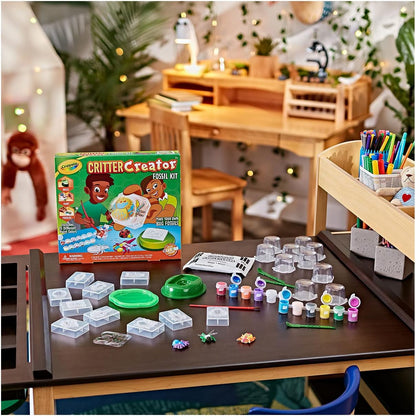 Crayola Metallic Clay Art Kit with Paints, Fossil Molds