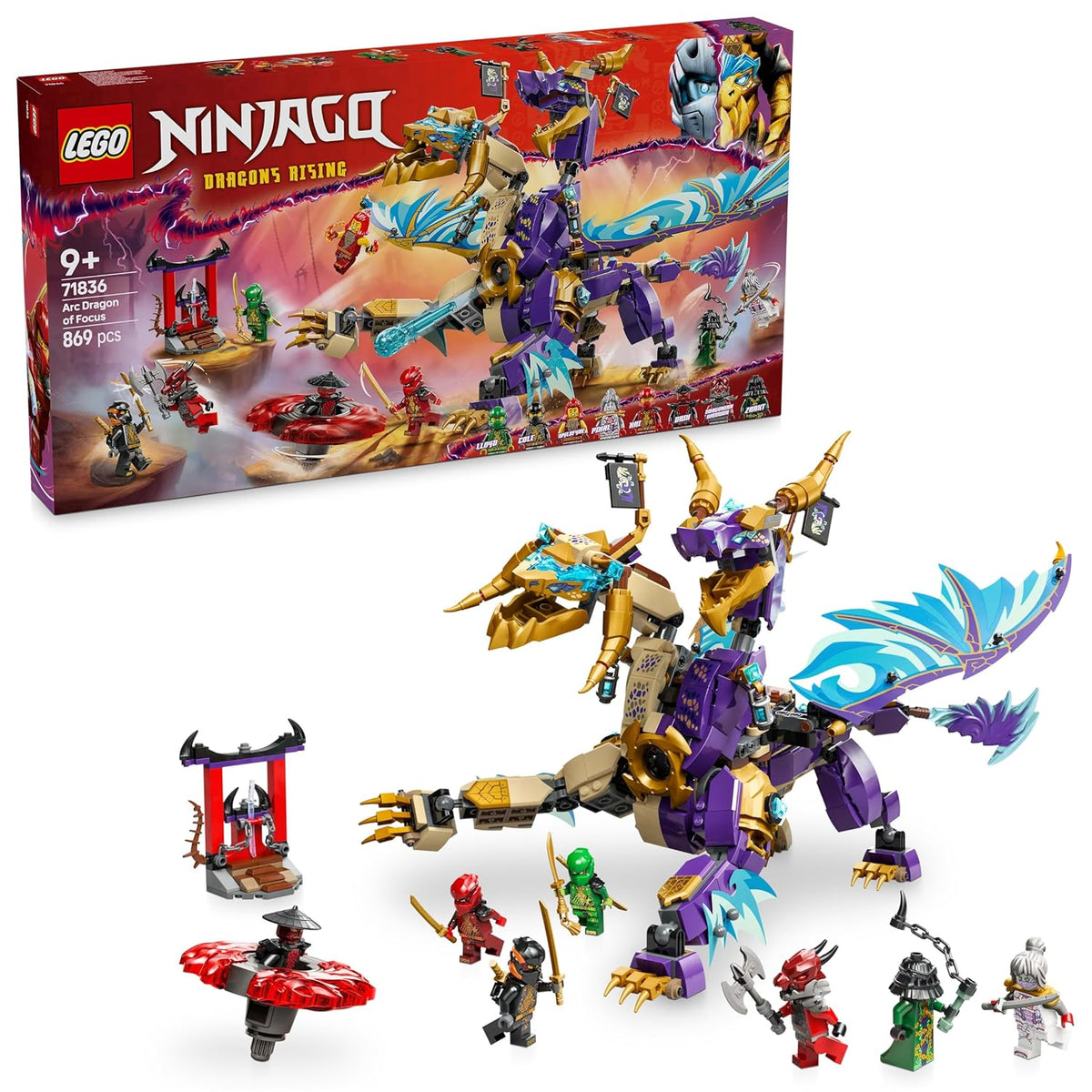 LEGO NINJAGO 71836 Jay’s Transforming Elemental Tech Mech Building Set