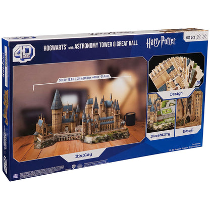 4D Build 4D Puzzles, Harry Potter Deluxe Hogwarts Castle With Astronomy Tower & Great Hall Over 2Ft