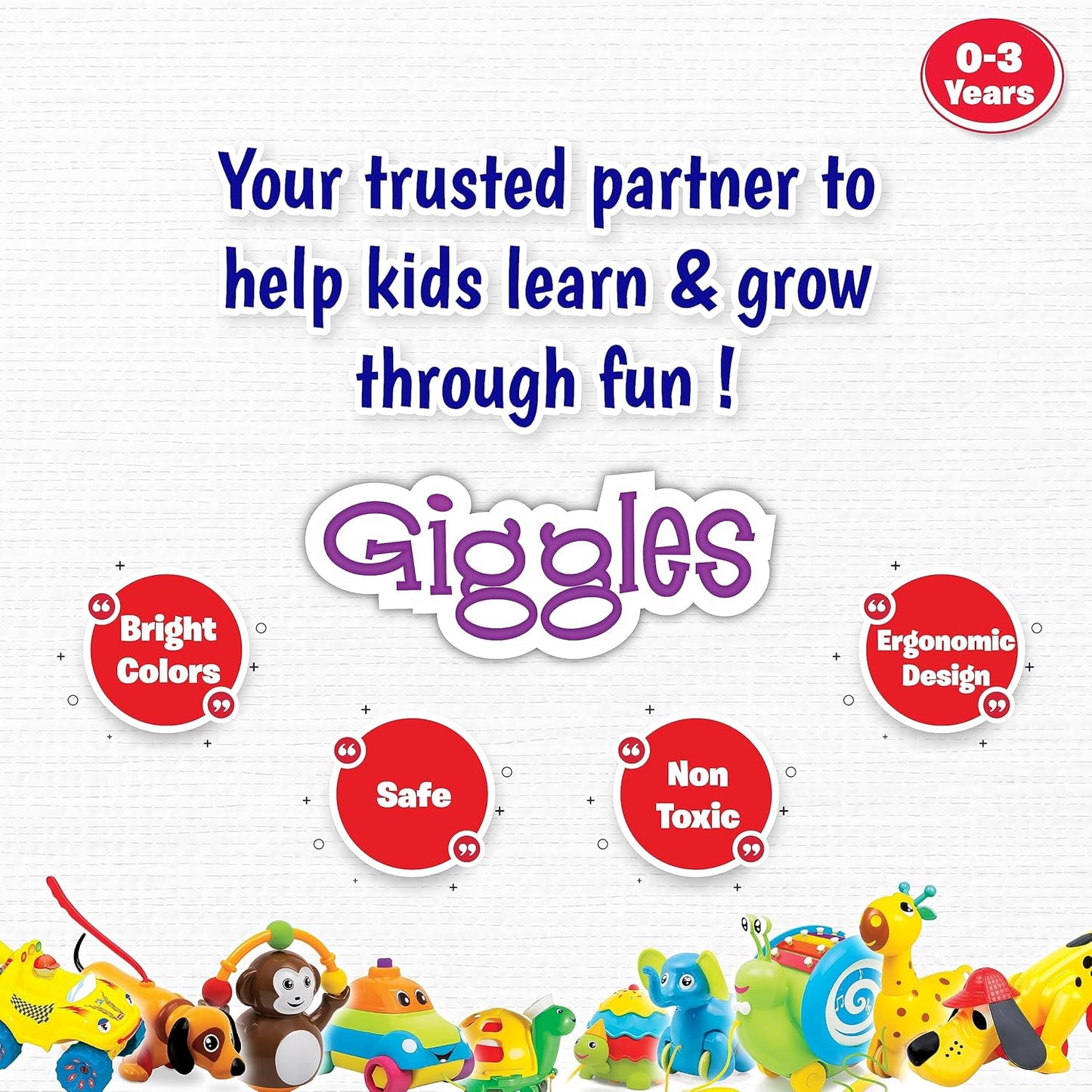 Giggles Walk N Drive Truck, Fun & Development Toy for Babies, Encourage Walking in Infants (PACK OF 4)