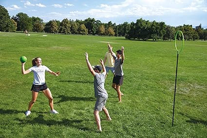 DoUPlay Bamzball Game, for Backyard, Beach & Tailgating, for 4-12 Players, Kids, Teens and Adults, Basketball Meets Wizard Theme, 2 Balls, Pole, Ring, 4 Cones & Travel Bag