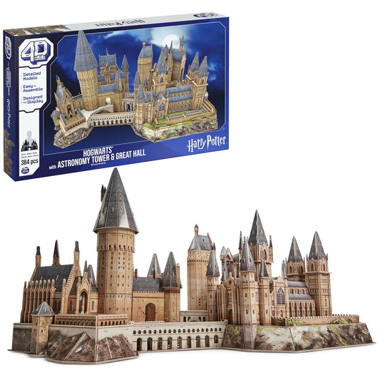 4D Build 4D Puzzles, Harry Potter Deluxe Hogwarts Castle With Astronomy Tower & Great Hall Over 2Ft
