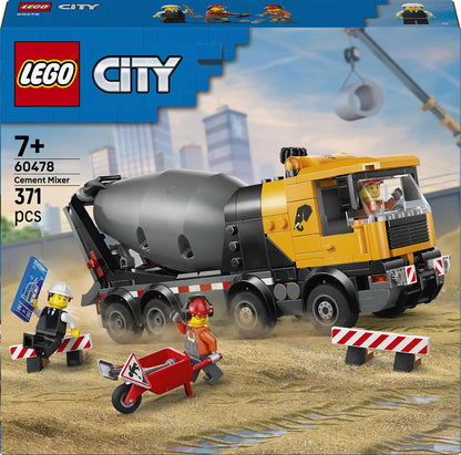 LEGO City Cement Mixer - Big Construction Toy Truck 60478